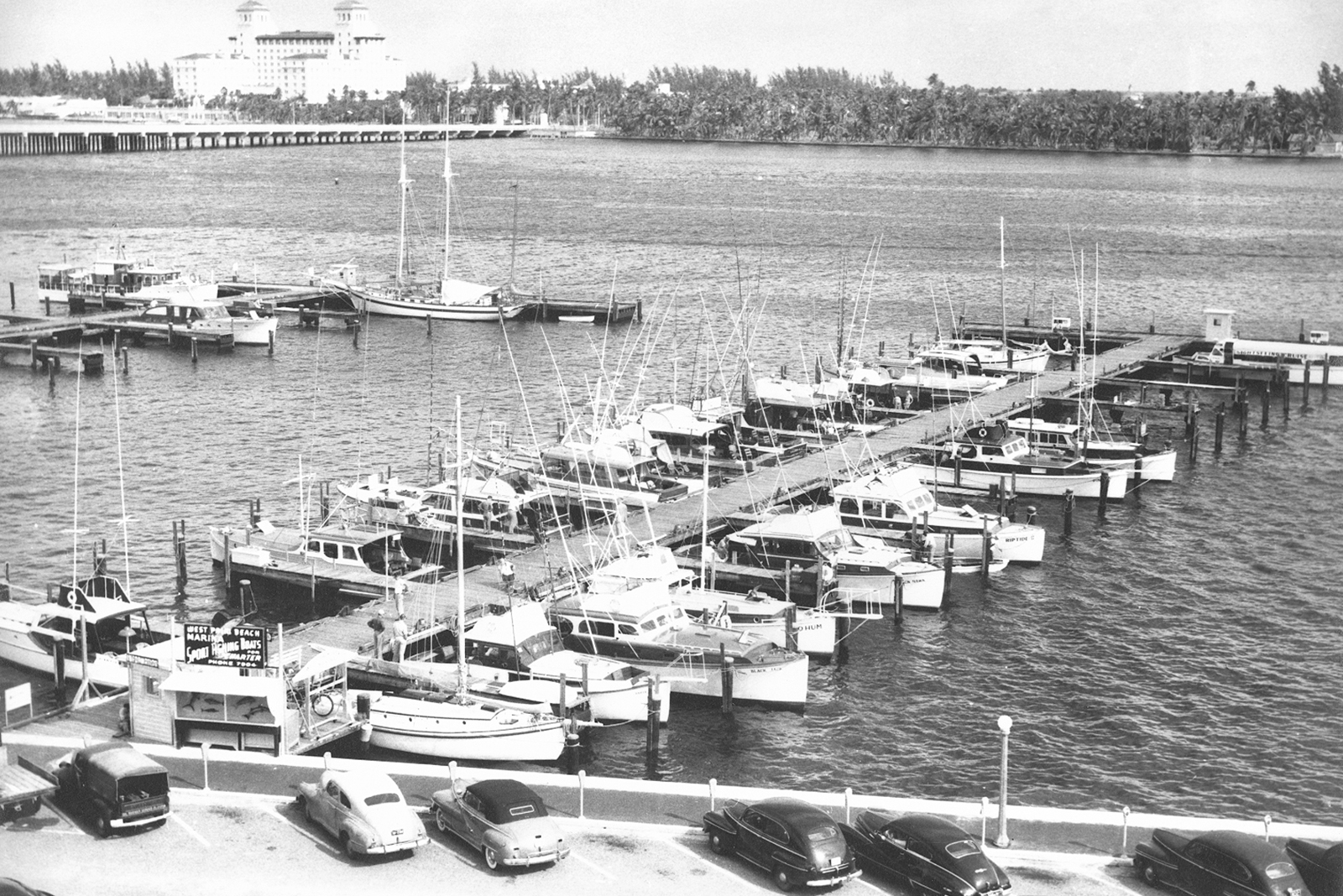 historic photo of fishing docks
