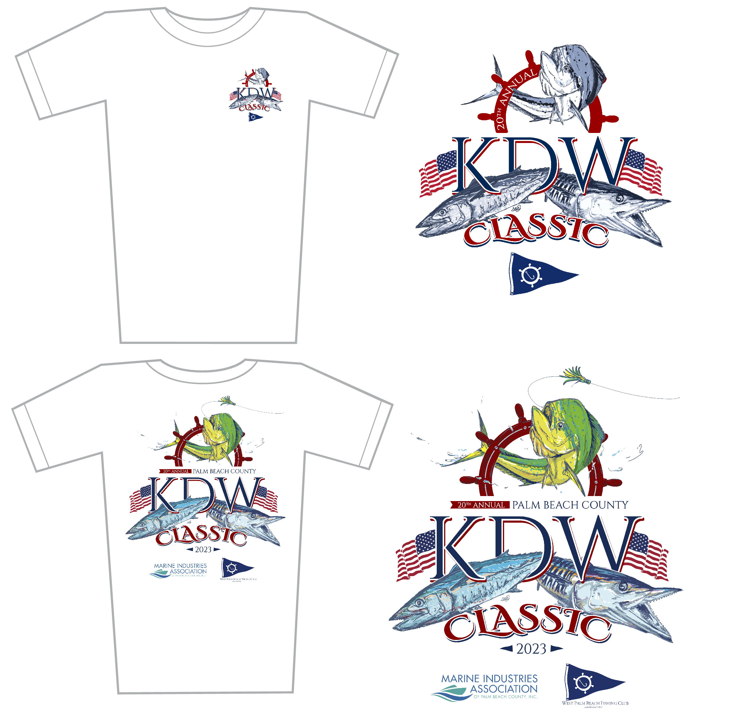 KDW Classic Tournament T-Shirt (Short Sleeve) - West Palm Beach Fishing Club